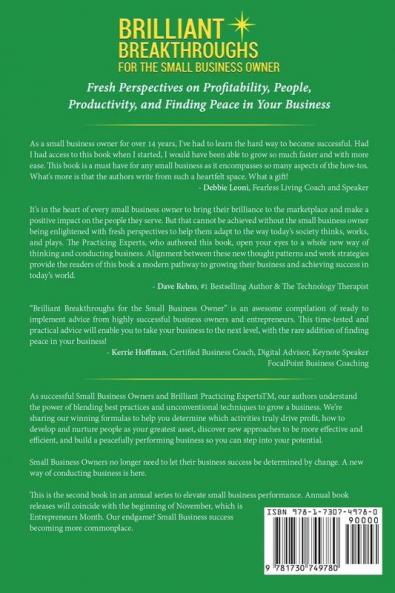 Brilliant Breakthroughs for the Small Business Owner: Fresh Perspectives on Profitability People Productivity and Finding Peace in Your Business: 2