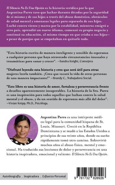 El Silencio No Es Una Opción: Una historia sobre la superación del abuso la ansiedad y la depresión
