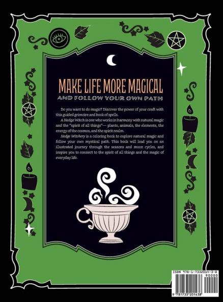 Coloring Book of Shadows: Hedge Witchery Grimoire & Book of Spells