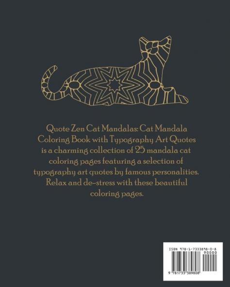 Quote Zen Cat Mandalas