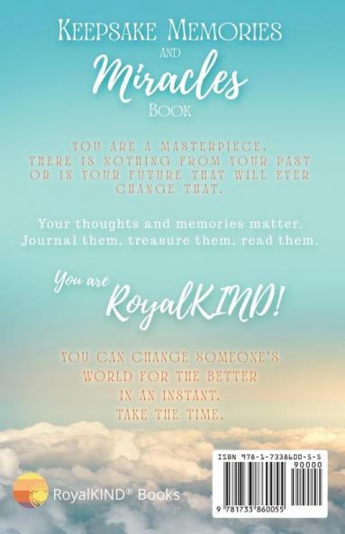 RoyalKIND Keepsake Memories and Miracles Book