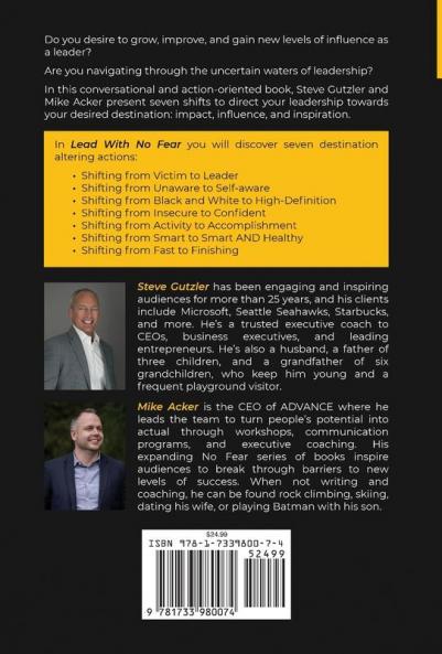 Lead With No Fear: Your 90-day leader shift from worry insecurity and self-doubt to inspiration clarity and confidence: 2