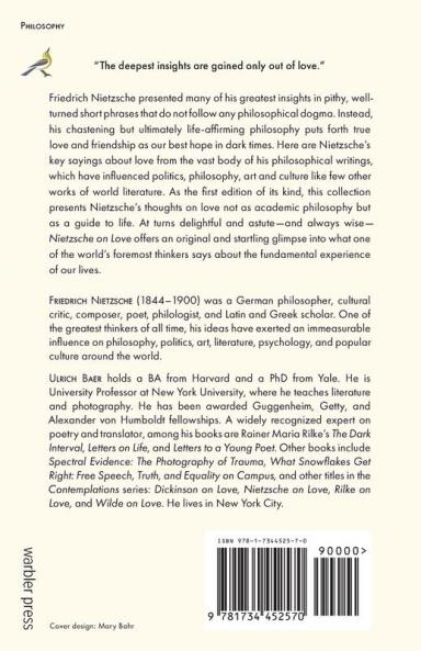 Nietzsche on Love: 2 (Warbler Press Contemplations)