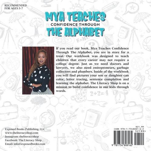 Mya Teaches Confidence Through the Alphabet Workbook/Coloring Book