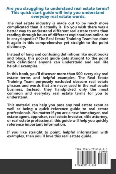 Real Estate Terms Pocket Dictionary