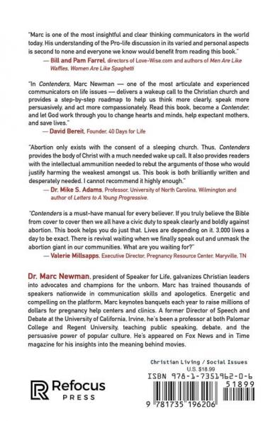 Contenders: A Church-Wide Strategy to Unmask Abortion Defeat Its Advocates Empower Christians and Change the World