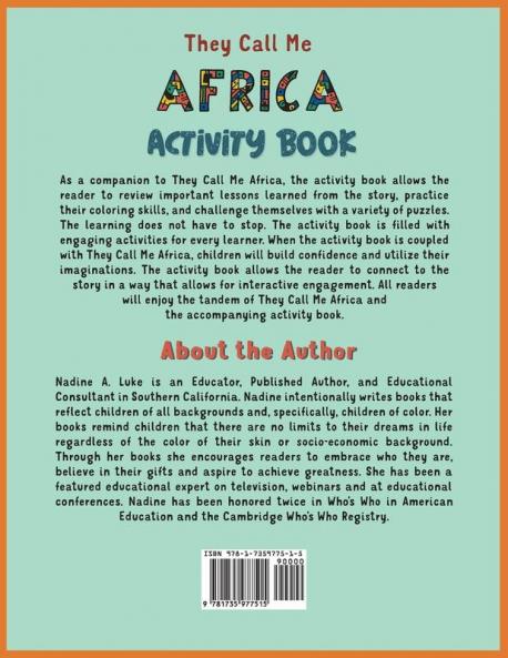 They Call Me Africa Activity Book