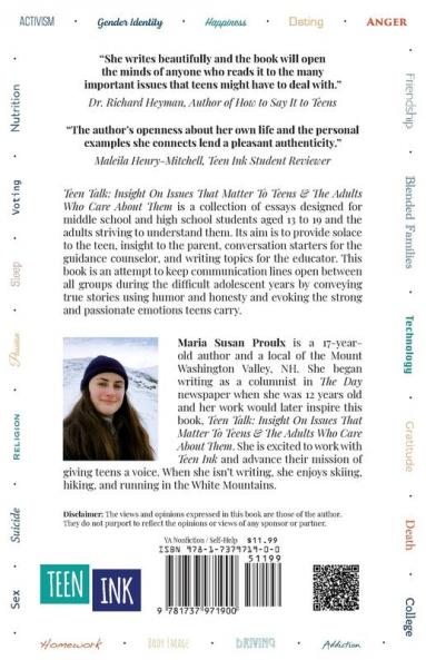 Teen Talk: Insight on Issues That Matter To Teens and the Adults Who Care About Them