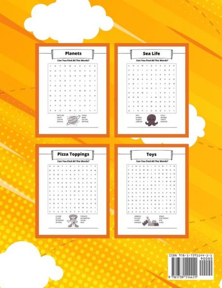 Word Search For Kids Ages 4-6 | 100 Fun Word Search Puzzles | Kids Activity Book | Large Print | Paperback