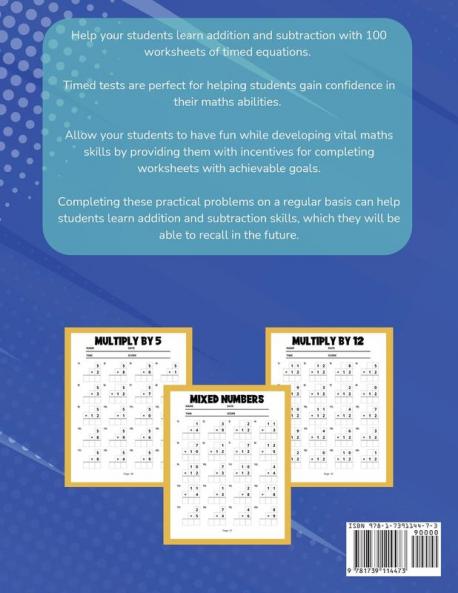 Times Tables Maths Workbook | Kids Ages 7-11 | Multiplication Activity Book | 100 Times Maths Test Drills | Grade 2 3 4 5 and 6 | Year 2 3 4 5 6| KS2 | Large Print | Paperback