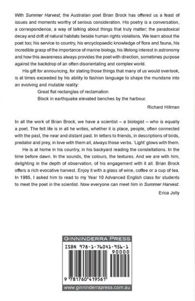 Summer Harvest: New & Selected Poems