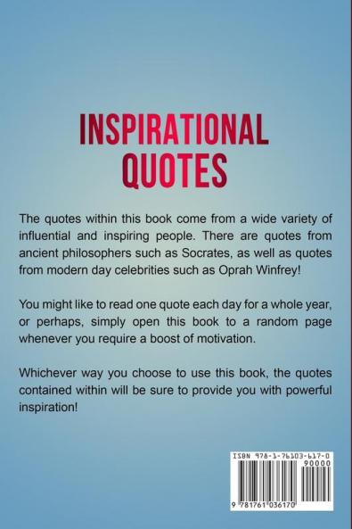 Inspirational Quotes: 365 days of amazing motivational and inspirational quotes