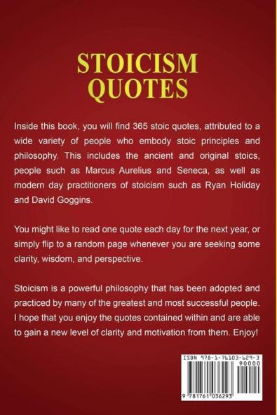 Stoicism Quotes: 365 Days of Stoic Philosophy