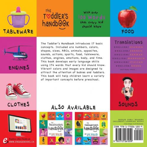 The Toddler's Handbook: Numbers Colors Shapes Sizes ABC Animals Opposites and Sounds with over 100 Words that every Kid should Know (Engage Early Readers: Children's Learning Books)