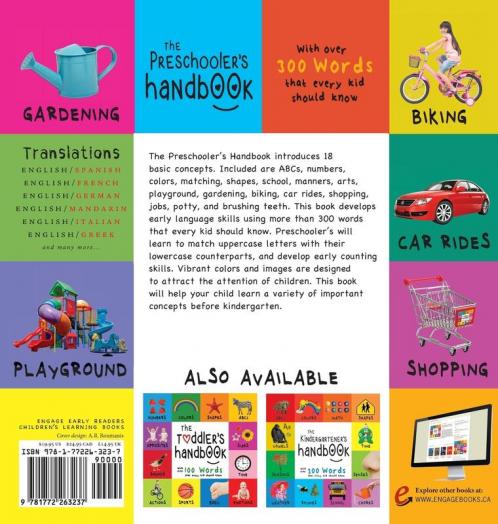 The Preschooler's Handbook: ABC's Numbers Colors Shapes Matching School Manners Potty and Jobs with 300 Words that every Kid should Know (Engage Early Readers: Children's Learning Books)