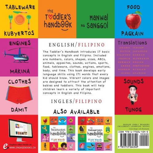 The Toddler's Handbook: Bilingual (English / Filipino) (Ingles / Filipino) Numbers Colors Shapes Sizes ABC Animals Opposites and Sounds with ... Early Readers: Children's Learning Books