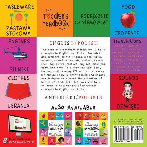 The Toddler's Handbook: Bilingual (English / Polish) (Angielski / Polskie) Numbers Colors Shapes Sizes ABC Animals Opposites and Sounds with ... Early Readers: Children's Learning Books