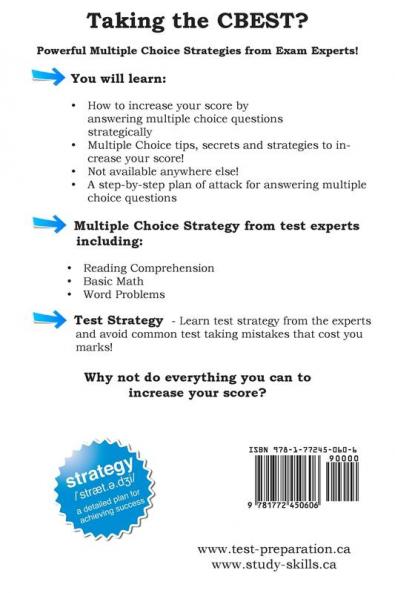 CBEST Test Strategy!  Winning Multiple Choice Strategies for the California Basic Educational Skills Test