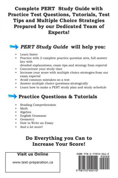 PERT Study Guide: Postsecondary Education Readiness Test Study Guide and Practice Questions