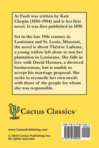 At Fault (Cactus Classics Large Print): 16 Point Font; Large Text; Large Type