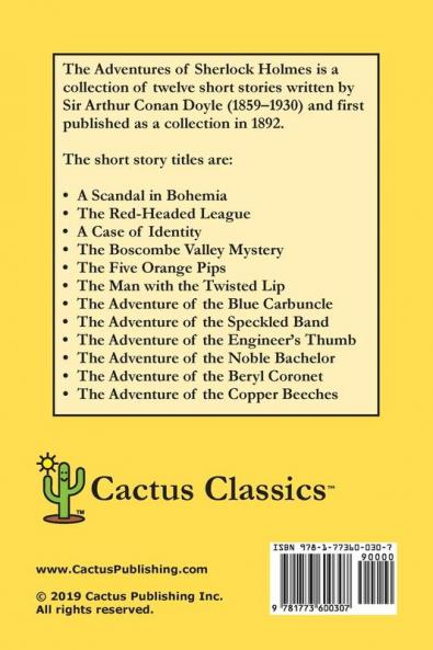 The Adventures of Sherlock Holmes (Cactus Classics Large Print)