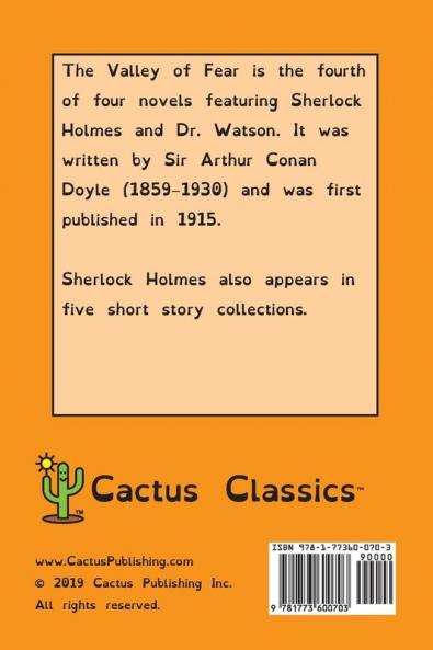 The Valley of Fear (Cactus Classics Dyslexic Friendly Font)