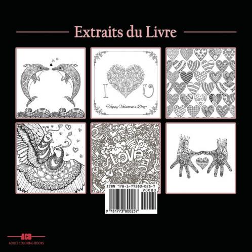 Livre de Coloriage pour Adultes sur le Theme de L'amour