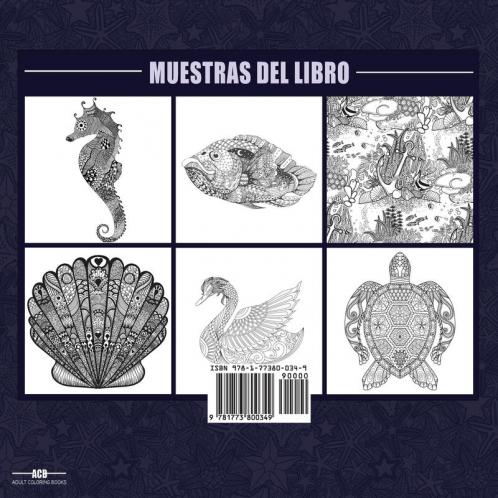 Libro de Colorear para Adultos de la Vida Marina