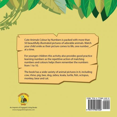 Cute Animals Colour by Numbers