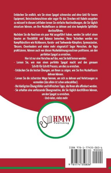Spagat: Der Ultimative Anfängerleitfaden Zur Flexibilitätsdehnung Für Einen Spagat - Einfacher Übungsleitfaden Für Einen Spagat Zur Schmerzfreien Dehnung (Bücher in Deutsch / Splits German Book)