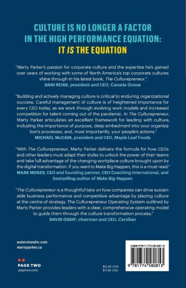 The Culturepreneur: How High Performance Leaders Craft Culture as Competitive Advantage