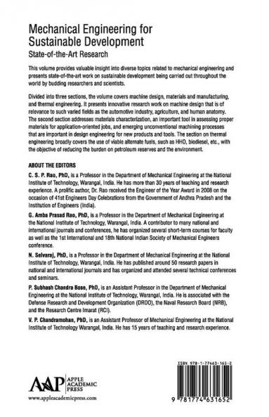 Mechanical Engineering for Sustainable Development: State-of-the-Art Research