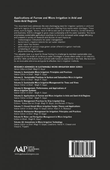 Applications of Furrow and Micro Irrigation in Arid and Semi-Arid Regions