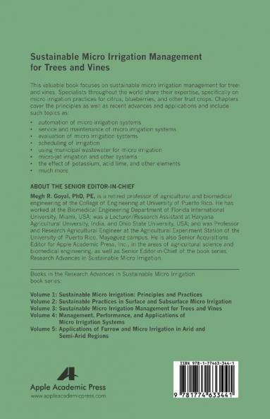 Sustainable Micro Irrigation Management for Trees and Vines