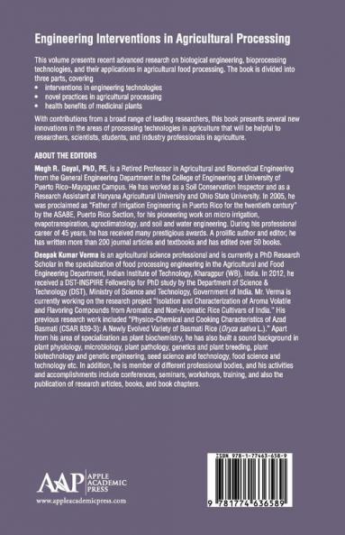 Engineering Interventions in Agricultural Processing