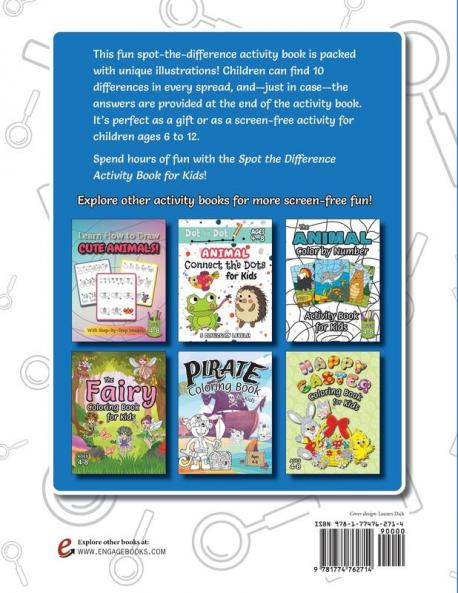 Spot the Difference Activity Book for Kids