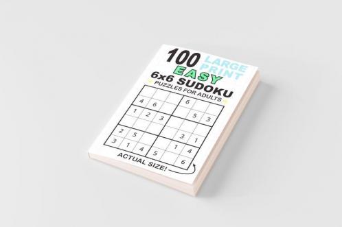 100 Large Print Easy 6x6 Sudoku Puzzles for Adults