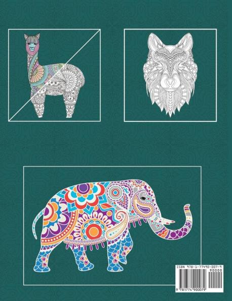 Animal Mandala Coloring Book: An Adult Coloring Book With 50 Magnificent Animal Mandalas For Coloring Creativity And Relaxation