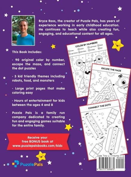 The Insanely Fun Activity Book For Kids: Color By Number Connect The Dots And Mazes: 2