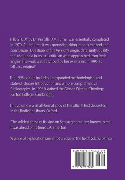 THE SEPTUAGINT VERSION OF CHAPTERS I-XXXIX OF THE BOOK OF EZEKIEL