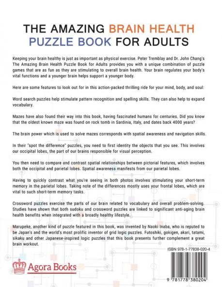 The Amazing Brain Health Puzzle Book for Adults