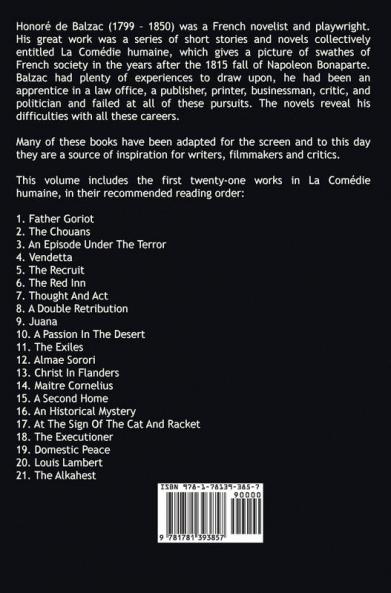 The Human Comedy La Comedie Humaine Volume 1