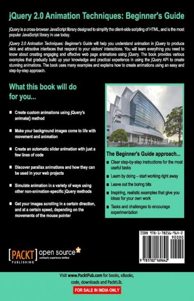 Jquery 2.0 Animation Techniques Beginner's Guide