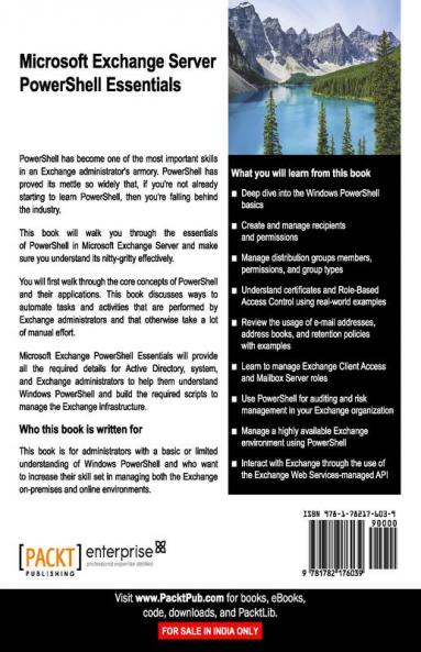 Microsoft Exchange Server PowerShell Essentials