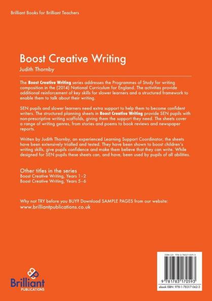 Boost Creative Writing-Planning Sheets to Support Writers (Especially Sen Pupils) in Years 3-4