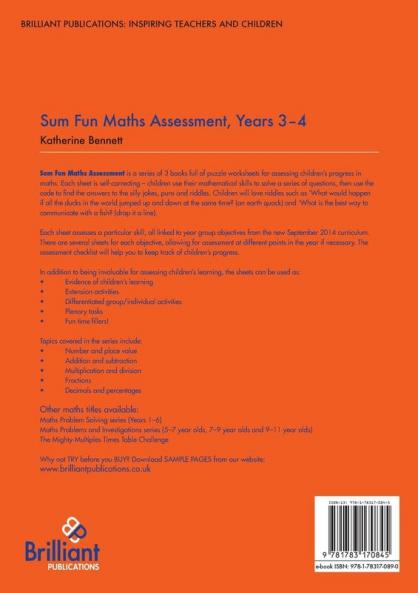 Sum Fun Maths Assessment for 7-9 Year Olds