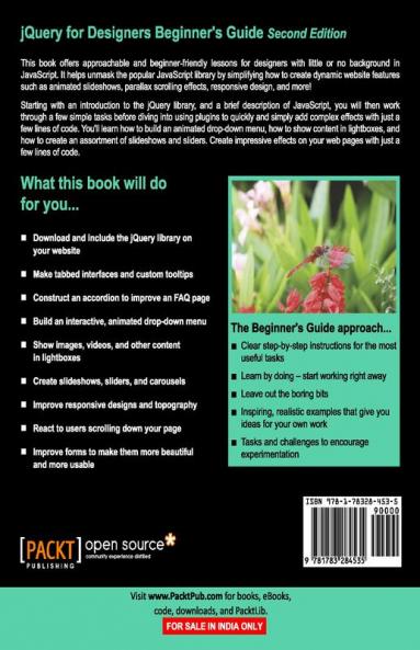 jQuery for Designers Beginner's Guide Second Edition