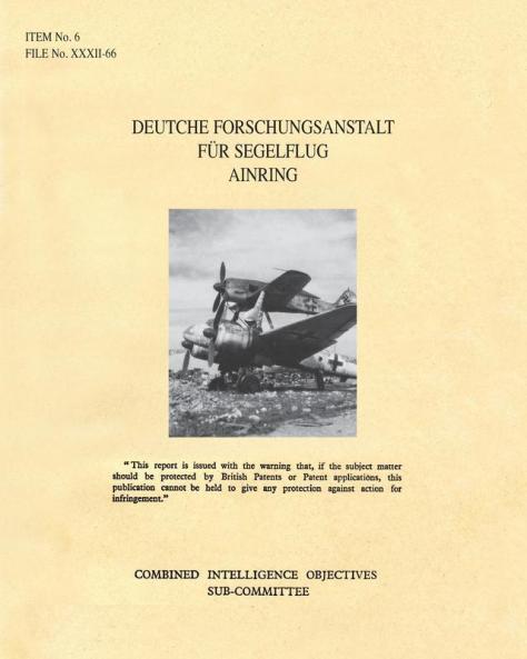 DEUTCHE FORSCHUNGSANSTALT FUR SEGELFLUG AINRING