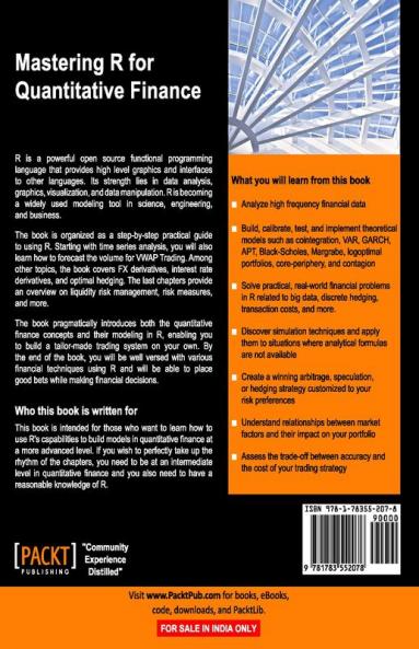 Mastering R for Quantitative Finance