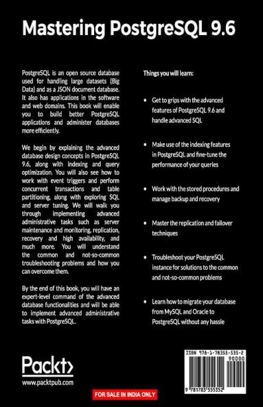 Mastering PostgreSQL 9.6